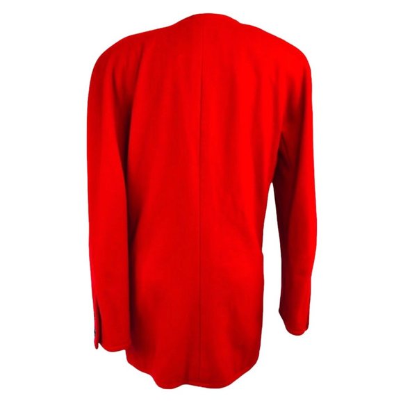 Nina Ricci Paris Vintage Boutique Red Cashmere Wool Coat Size 38 Rare Excellent - Picture 4 of 10